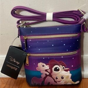 Loungefly Purple Crossbody Bag with Disney Lion King Design